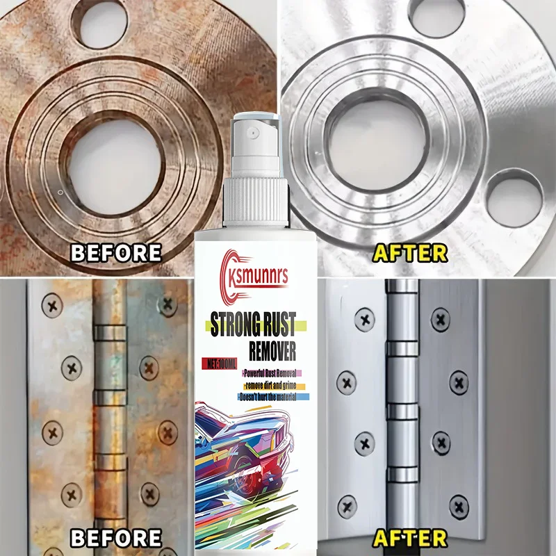 

НОВЫЙ универсальный ремонт ржавчины с металла — спрей для полировки металла, спрей для удаления сильной ржавчины, средство для быстрого растворения ржавчины