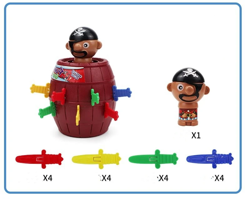 1 pièces seau de Pirate insérer épée astuce jouet Pirate oncle insérer épées seau couteau tirelire créativité soulagement du Stress jouets