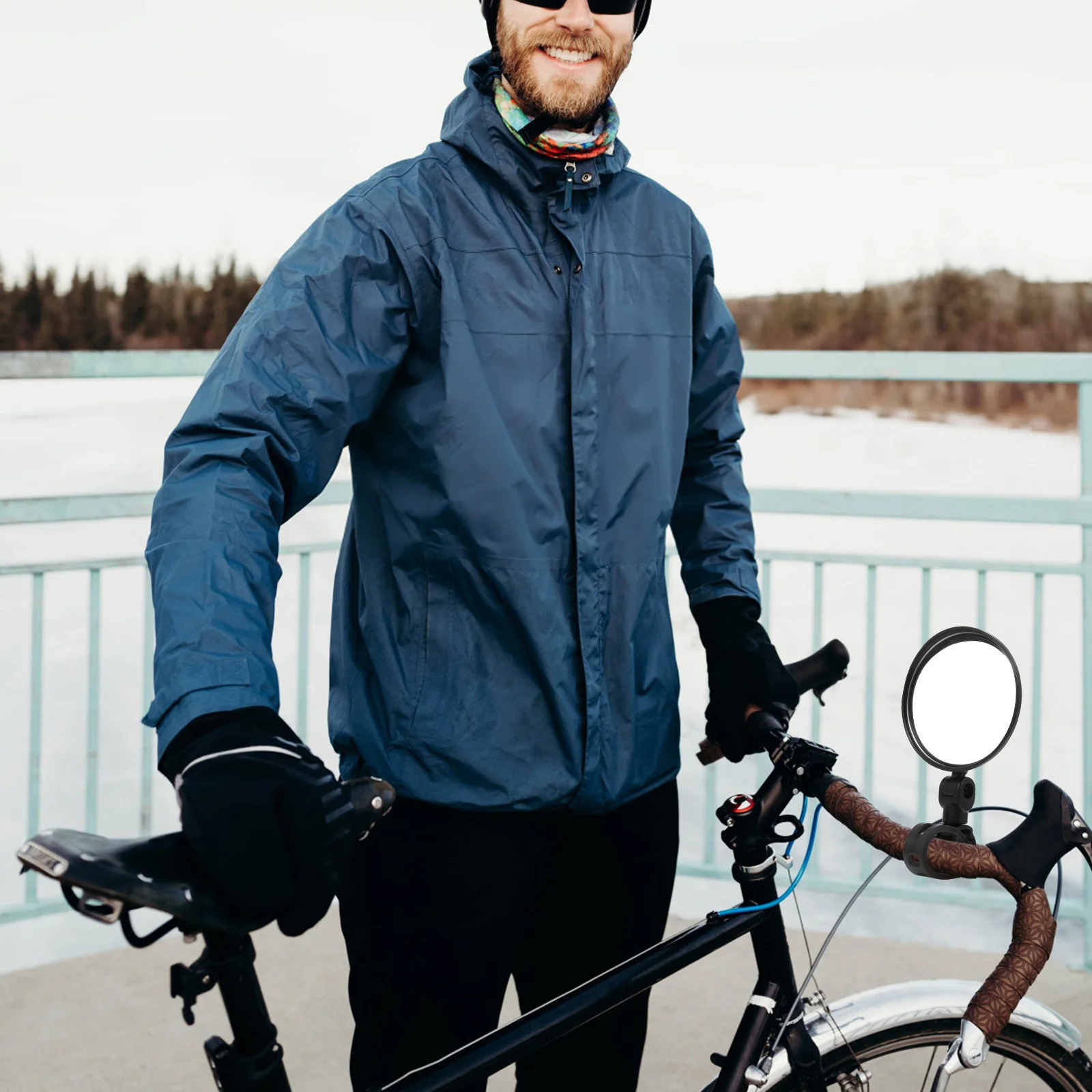 2Pcs Rearview Mirror Bike Handlebar Adjustable Quick Release Mirror 360 Degree Rotation Bike Mirrors Safety Oval Mirrors