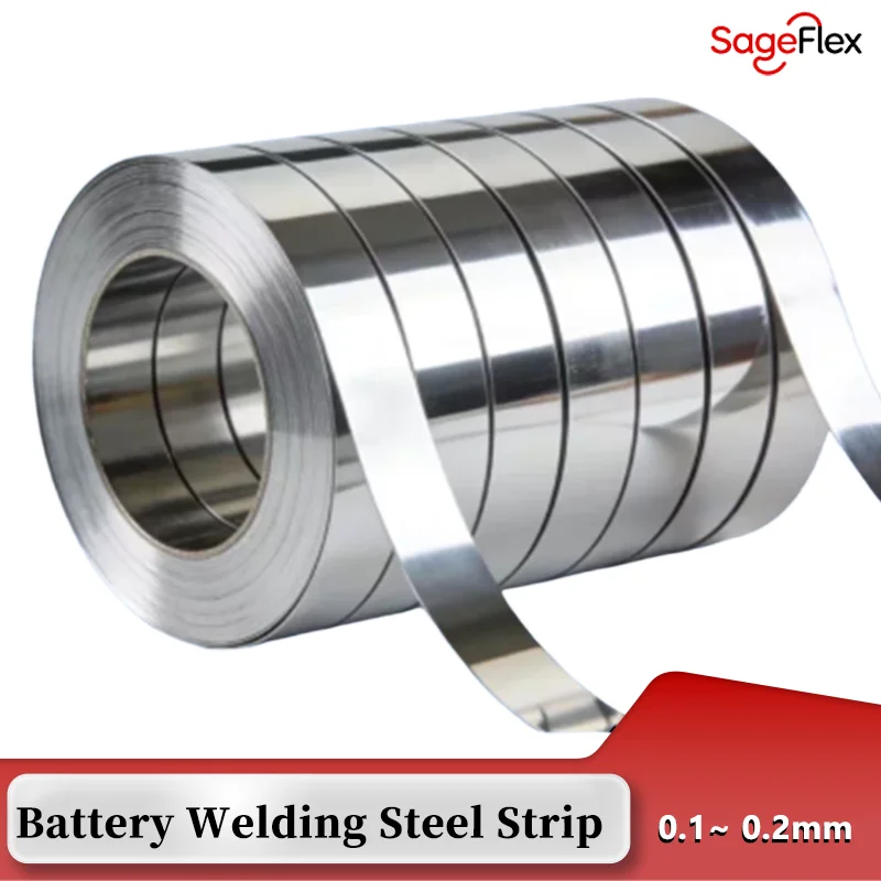 

Connector 0.1~ 0.2mm Steel Belt Spot Welding Machine Battery Welder Nickel Plated Strip 18650 Li-ion Battery Nickel Sheet Plate