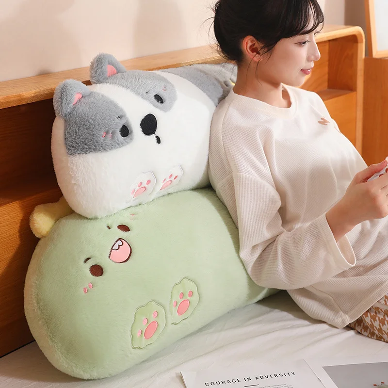 80/100 سنتيمتر الكرتون الحيوان أفخم وسادة طويلة محشوة القط ديناصور أجش خنزير النوم تعزيز رفيق هدية عيد ميلاد