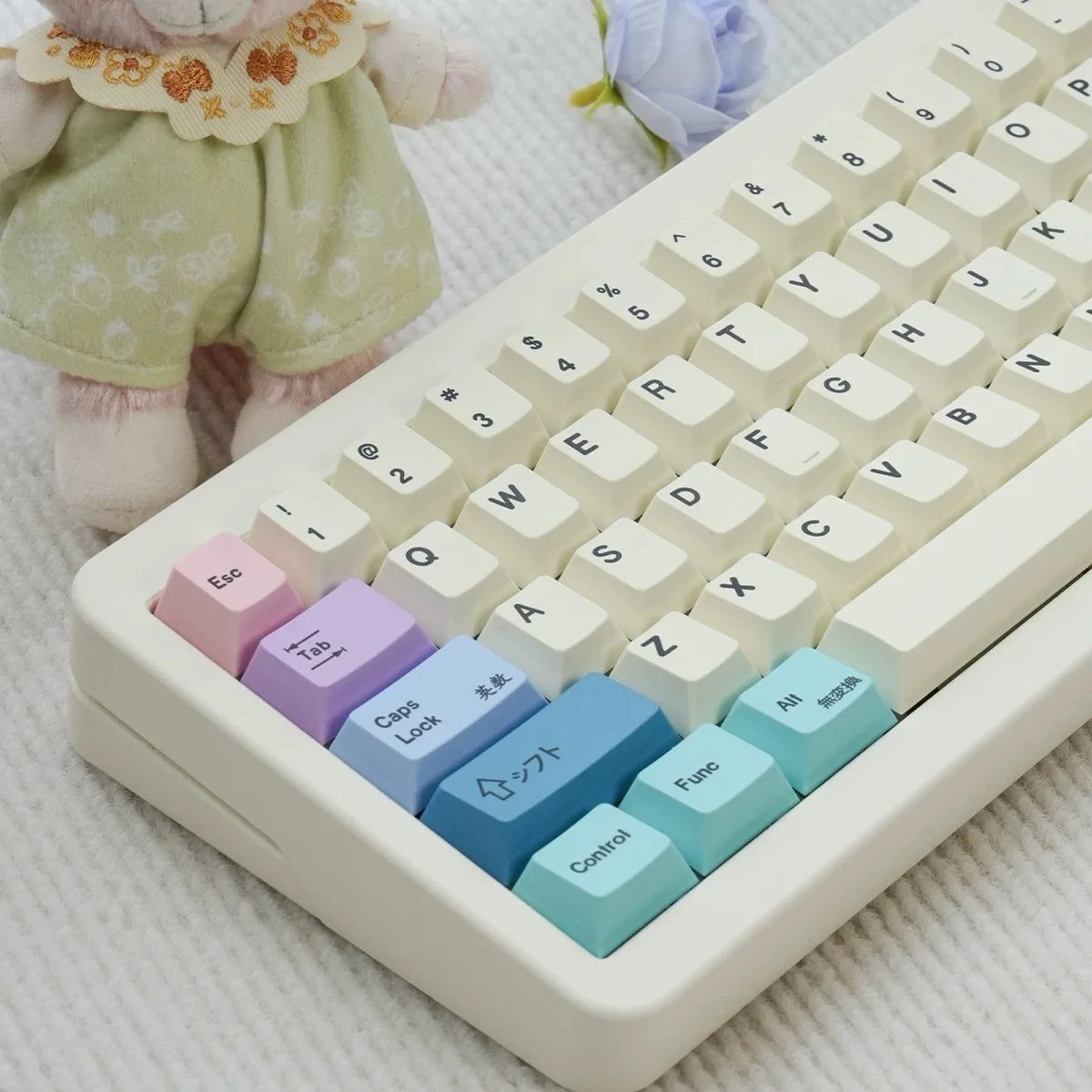 Fairy Keycaps Cherry Profile Thermisch sublimatiemateriaal 143 toetsen/set voor mechanisch toetsenbord Wooting 7U space bar Alice-indeling