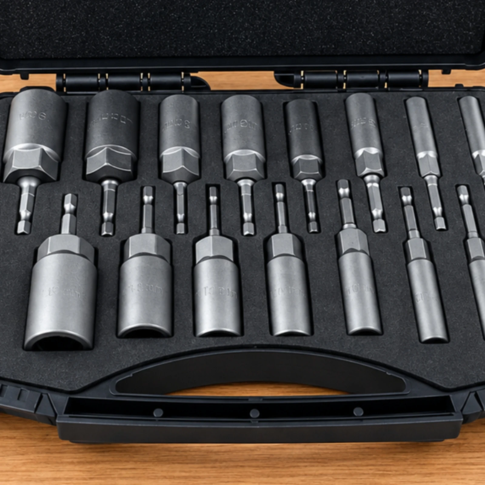 15 Pieces Fastening Socket Kit with Hard Case Heavy-Duty Impact Nut Driver Set with Storage Case for Mechanics, Workshop Repairs