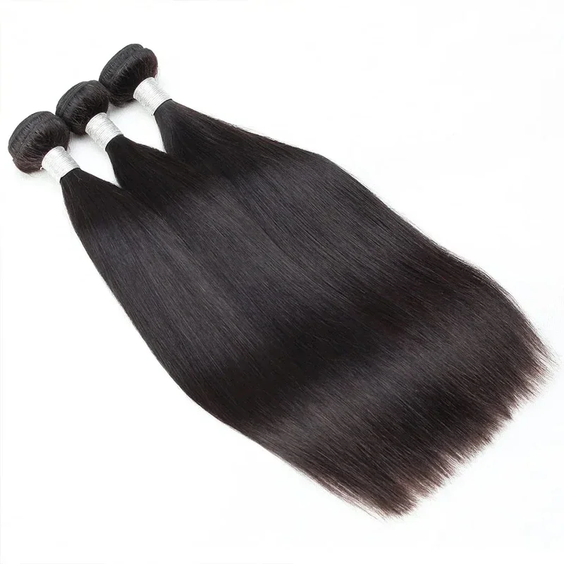 Brazilian Hair Bundles Straight Human Hair Weave Bundles Remy Hair Extension Natural Black 1/3/4 Pcs 8-40 Inches