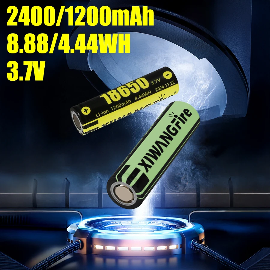 18650 Battery 3.7V Rechargeable 2400mAh Lithium Ion XIWANGFIRE Original Battery for Speaker Radio Toy Headlight Flashlight Torch