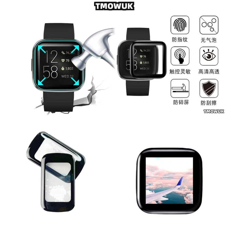 

For Fitbit Sense 2 Versa3 2 4 Inspire 3 Charge 6 5 3D Curved Screen Film Anti - Scratch PMMA Full Cover