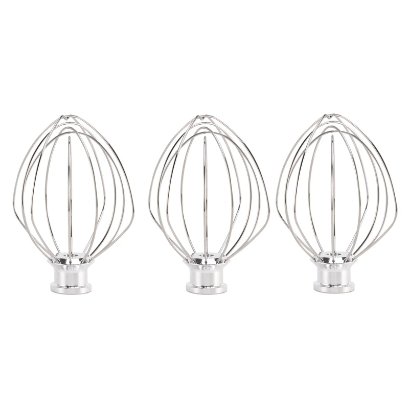 3PCS Whisk Replacement Attachment For Kitchenaid Tilt-Head Stand Mixer, K45WW Wire Whip Beater For Egg Heavy Cream