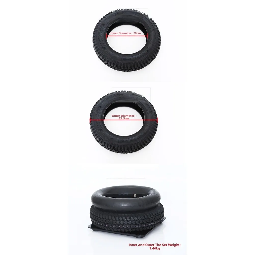 Electric Vehicle Tire 3.00-8 with Enhanced Grip and Puncture Resistant Rubber for Motorcycles and Warehouse Carts Inner Tube