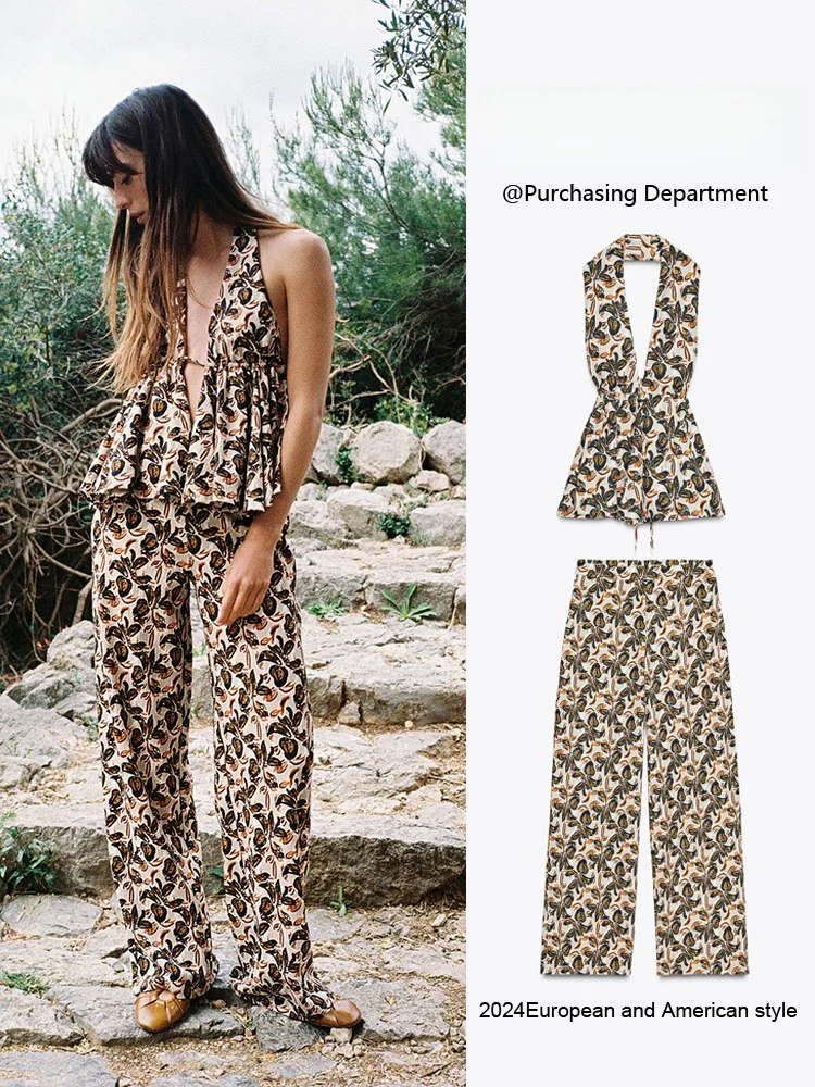 

Summer New Women's Casual Bal Top 558443 Long Pants 558444 Ethnic Sle Stage Costume Loose Fit Comfortable Wear