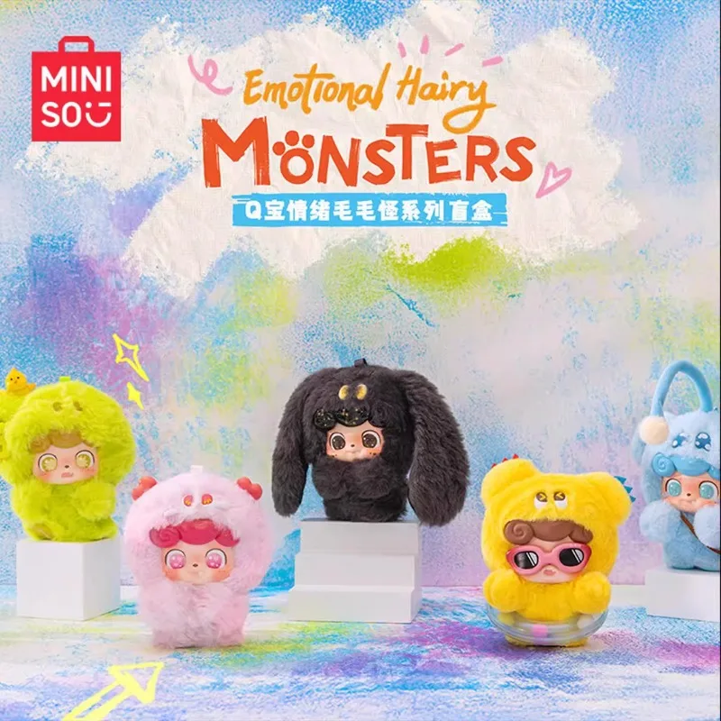 

Miniso Q Bao Emotional Maw Monster Series Blind Box Doll Ornaments Birthday Gift Animation Collection