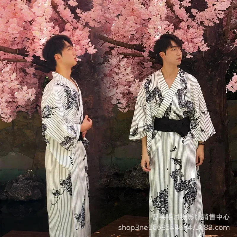 

Кимоно, мужское торжественное платье, традиционное модифицированное японское мужское японское самурай юката, одежда для ролевых игр, настольная игра