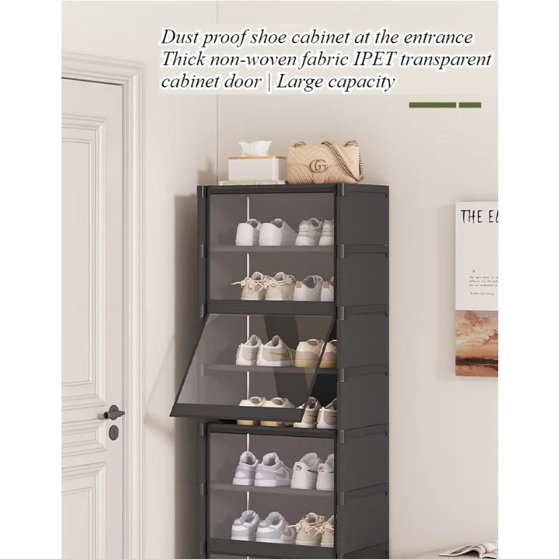 Shoe rack household entrance multi-layer shoe storage cabinet dormitory rental house space saving large capacity dust-proof shoe