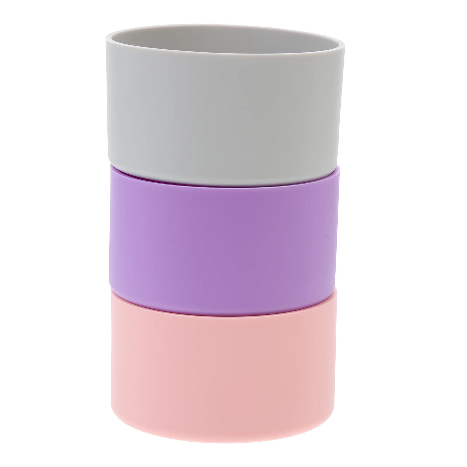 

3Pcs Flexible Silicone Bottle Sleeve Heat Insulated Non-Slip Protective Cover for Glass Cups Spray Bottles Silicone Bottle Cover