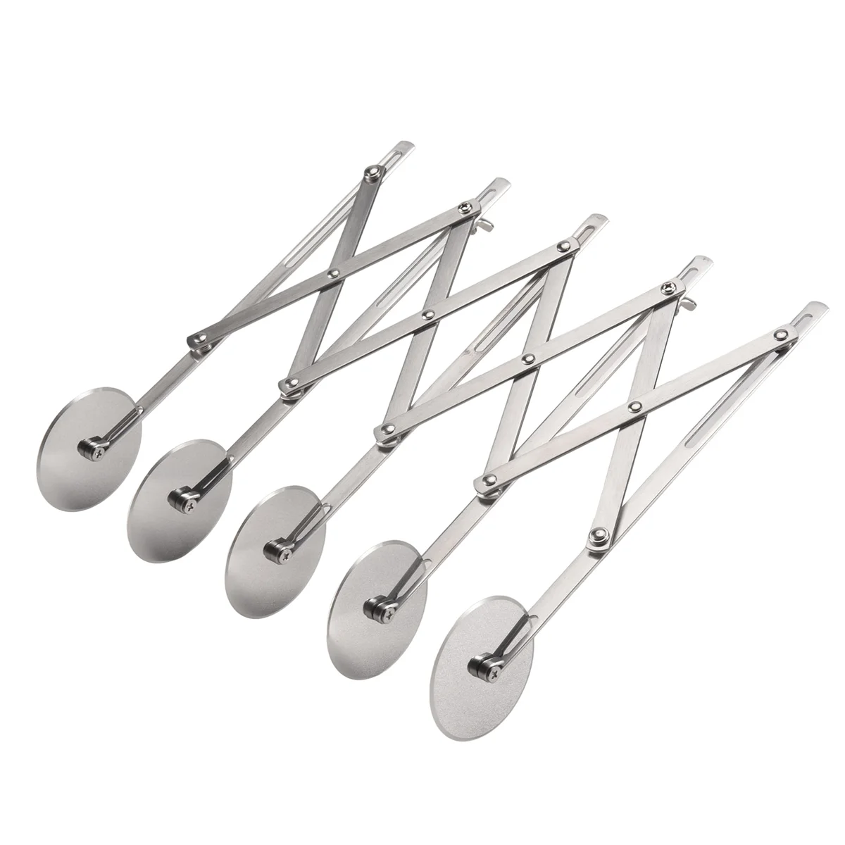 AA26P 5륜 페이스트리 커터 피자 커터 멀티 휠 반죽 커터 확장형 피자 슬라이서 베이킹 커터 롤러 페이스트리 나이프