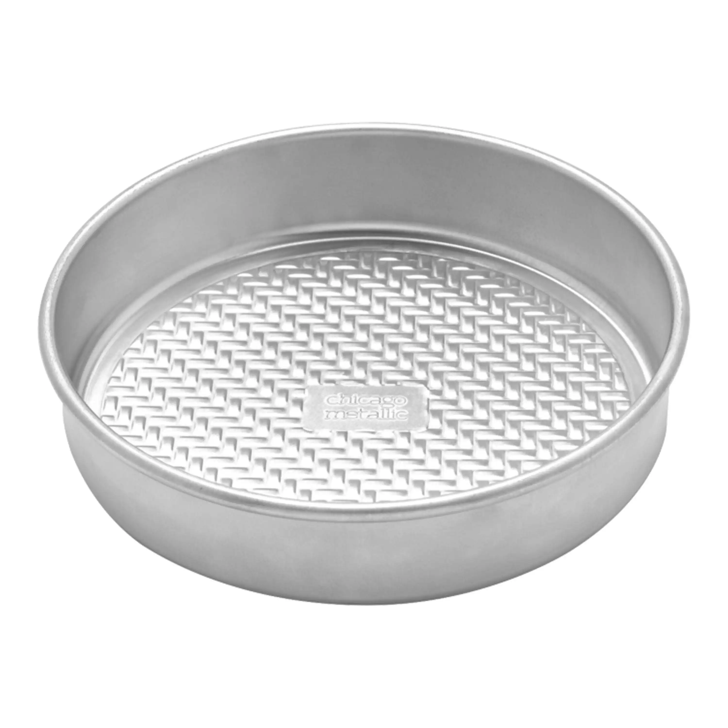 

Uncoated Textured Aluminum Round Cake Baking Pan, 9-inch, Silver