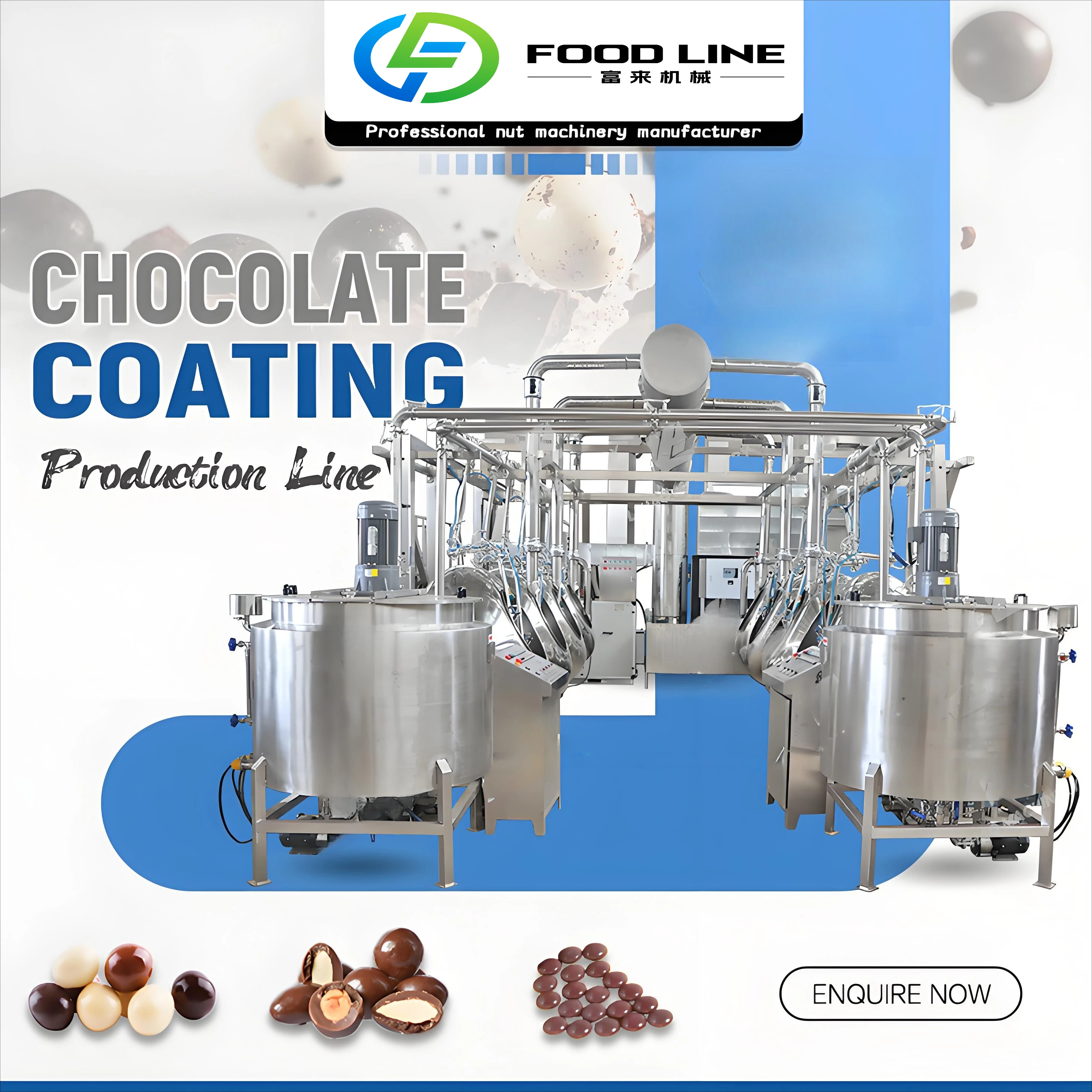 Máquina industrial automática de sellado de azúcar con recubrimiento de chocolate, precio de fábrica, venta al por mayor, máquina de templado de maní y almendras