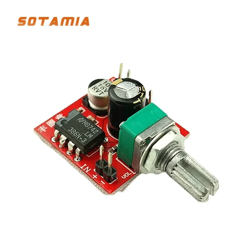 SOTAMIA LM386 Power Amplifier Audio Board Mono Sound Amplifier 0.5W Mini Amplificador Speaker Home Sound Theater DIY