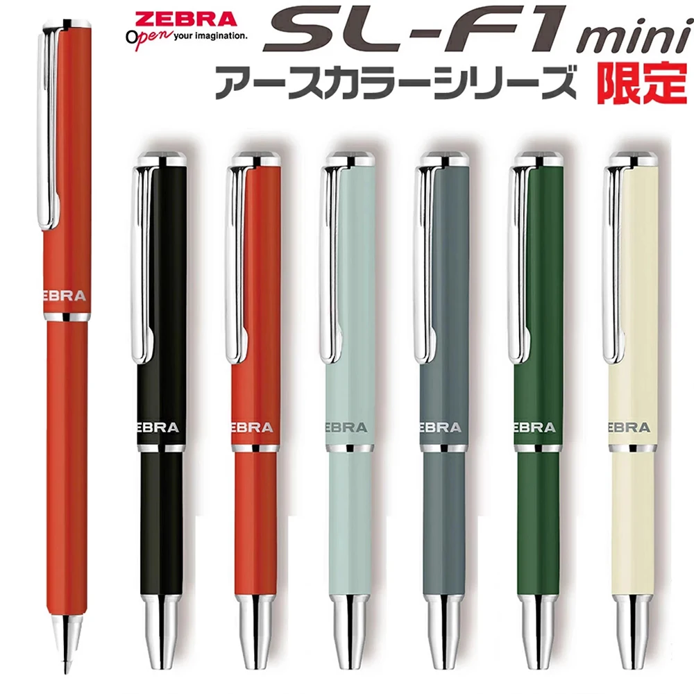 

1 шт., японская мини-металлическая шариковая ручка ZEBRA SL-F1, выдвижная ручка-бочка 0,7 мм, школьные принадлежности, милые черные ручки, канцелярские принадлежности