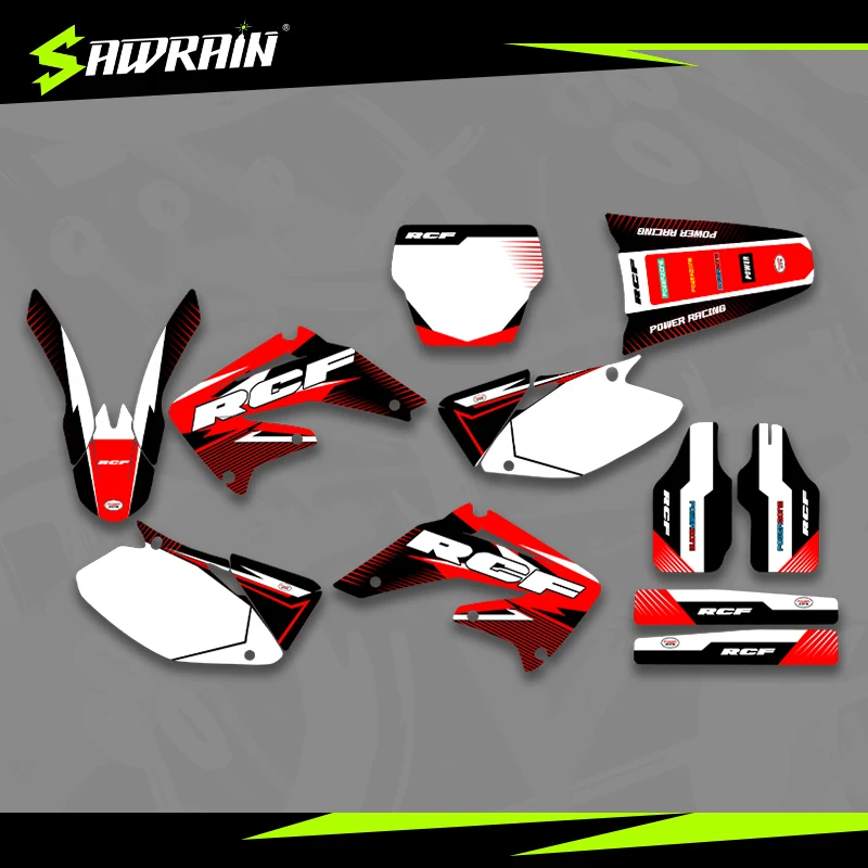 Sawrain Motorcycle Grafische Achtergronden Decal Stickers Kits voor HONDA 02-03 04 CRF450
