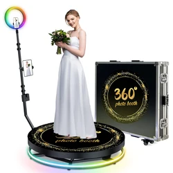 Photo Booth 360 Rotating Platform 360 Photo Booth Automatic Rotating Selfie for Wedding Party Events