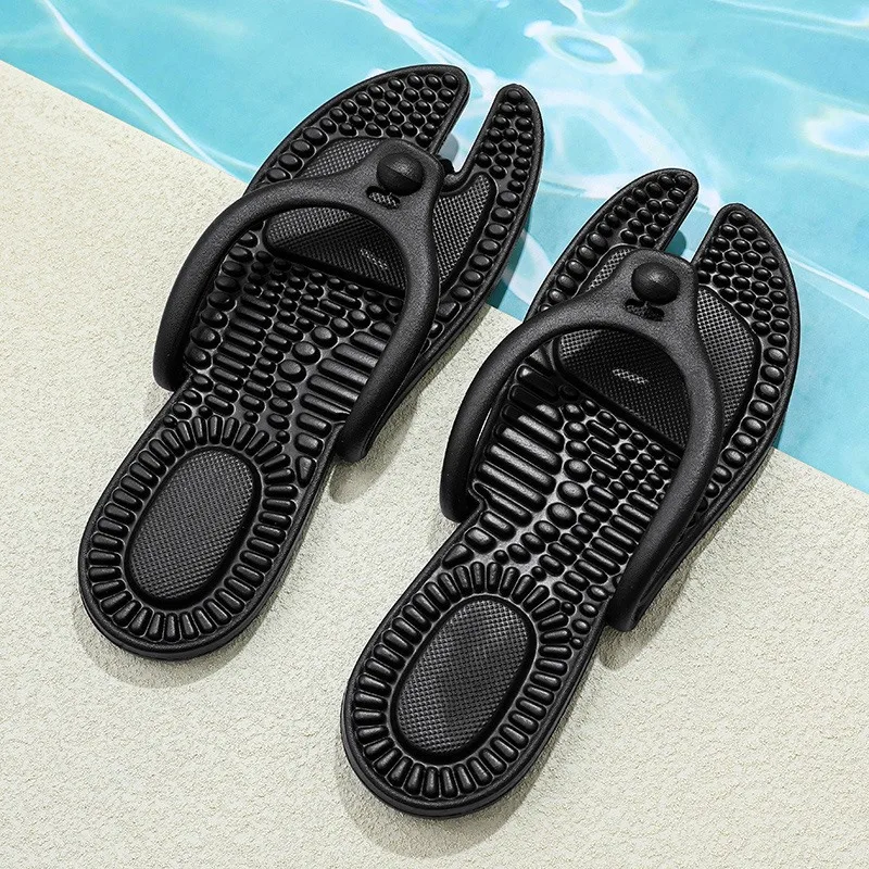 Summer Anti-skid Outdoor Casual Light Beach Sandals Men Shoes Couple Travel Folding Portable Bathroom Slippers Indoor Slides view 6