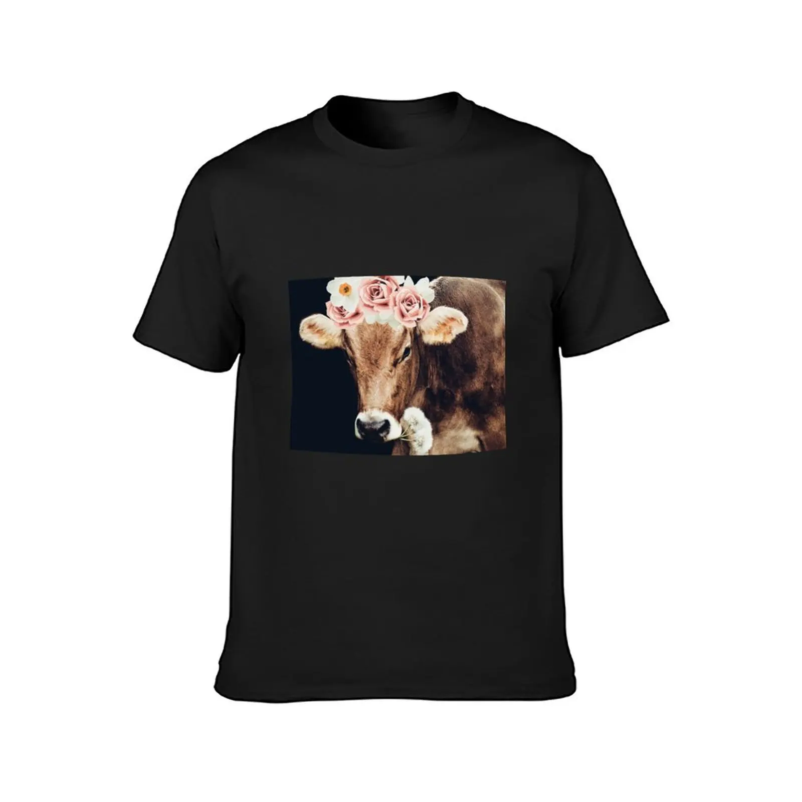 Glamour cow T-Shirt funnys anime animal prinfor boys plain t shirts men