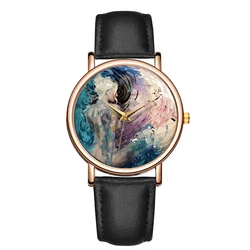 Fashion Women's Light Quartz Wristwatch Underwater Mirror Simple Casual Watch Temperament High Quality