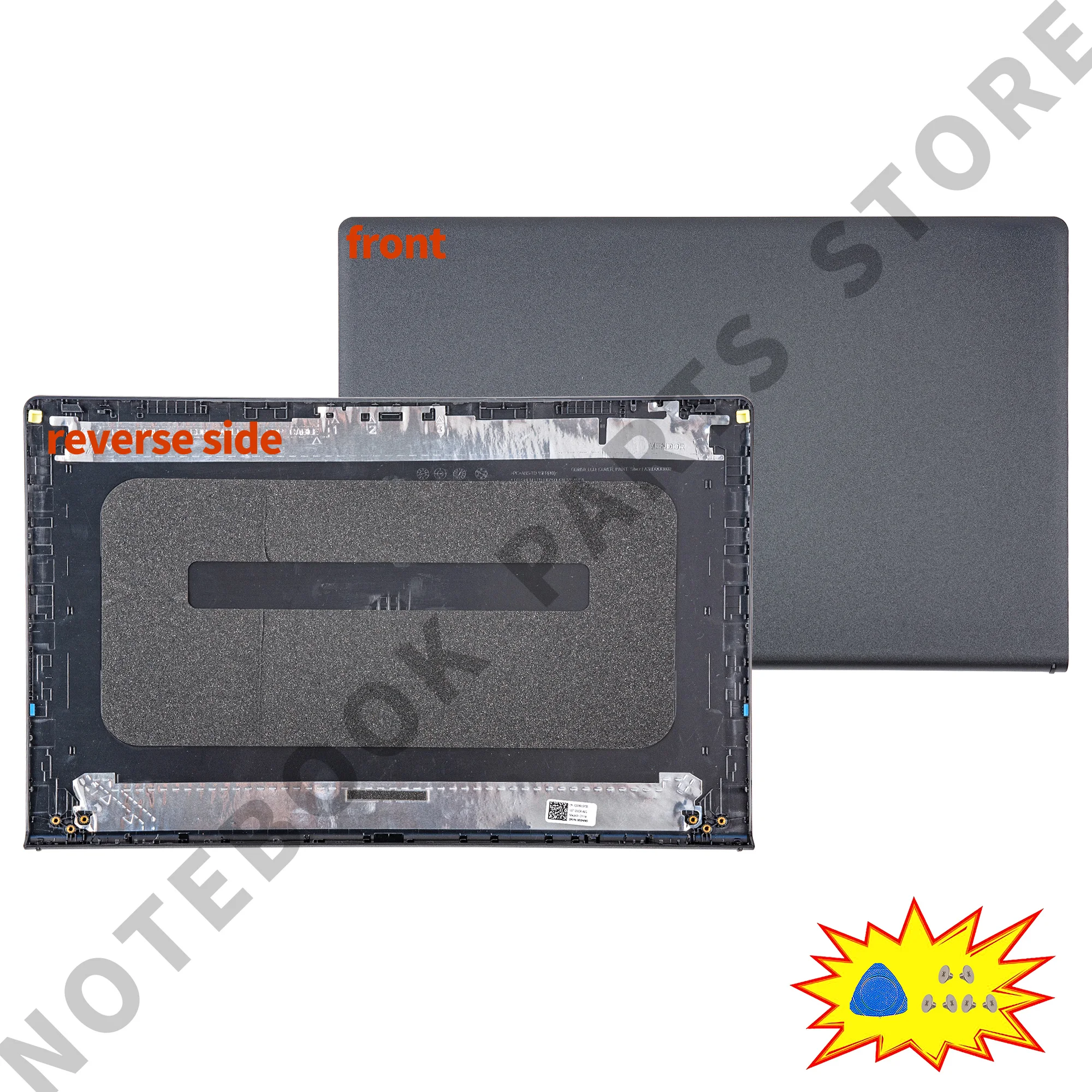 Imagem -03 - Parte para Inspiron 15 3510 3511 3515 3520 3521 Lcd Capa Traseira Moldura Tampa Superior Prata Cinza Preto 0ddm9d 0t4mt1 00wpn8 Substituir