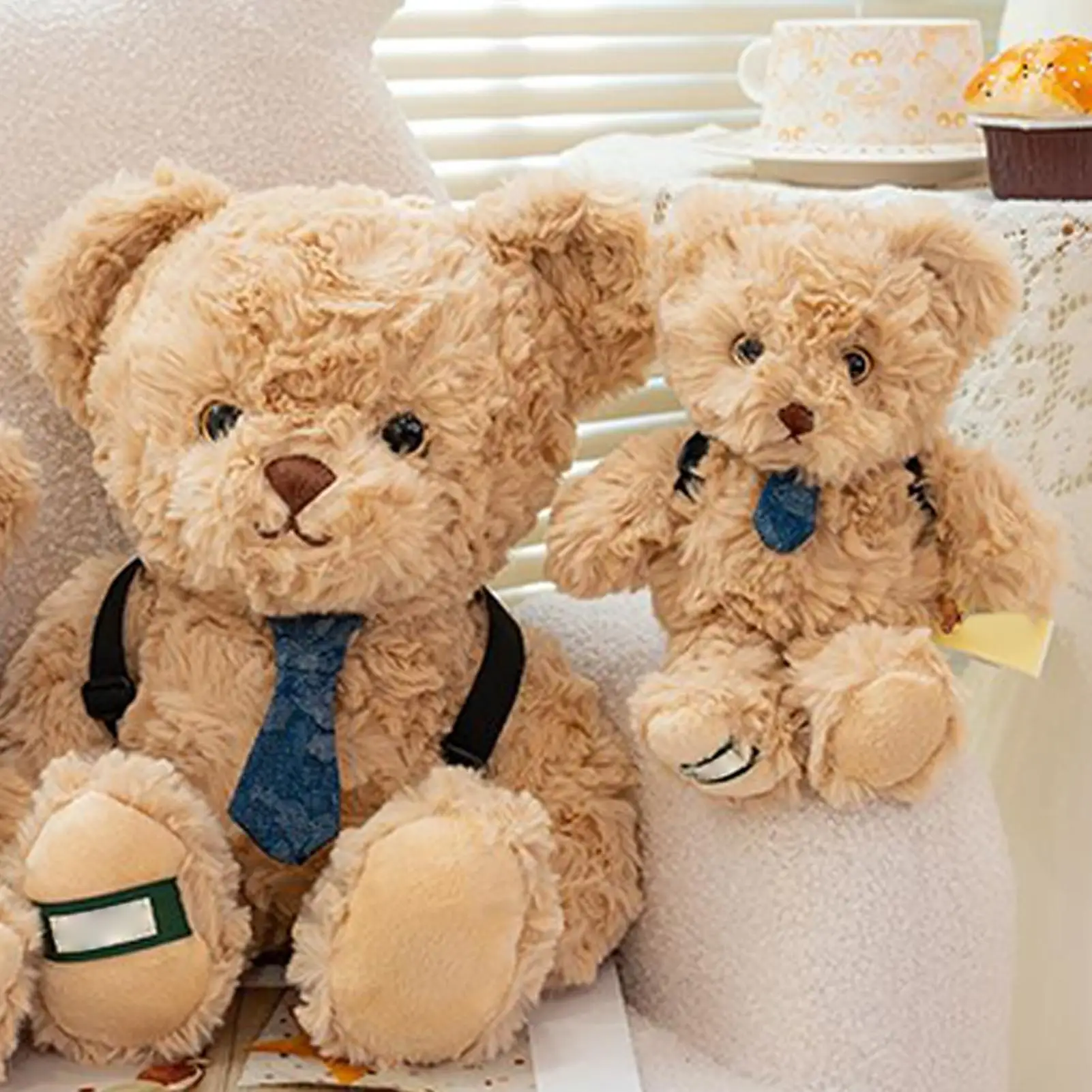 Oso de peluche con mochila, Animal relleno, juguete de peluche, peluche suave, alivio de la ansiedad, lindo muñeco de peluche, regalo para niños y adultos