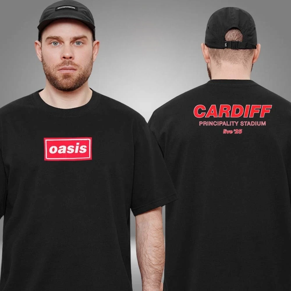 تي شيرت Fit Oasis Live '25 Manchester Heaton Park ذو وجهين للجنسين تي شيرت فاخر عالي الجودة لكل من الرجال والنساء قميص Y2k 2026 صيفي #5