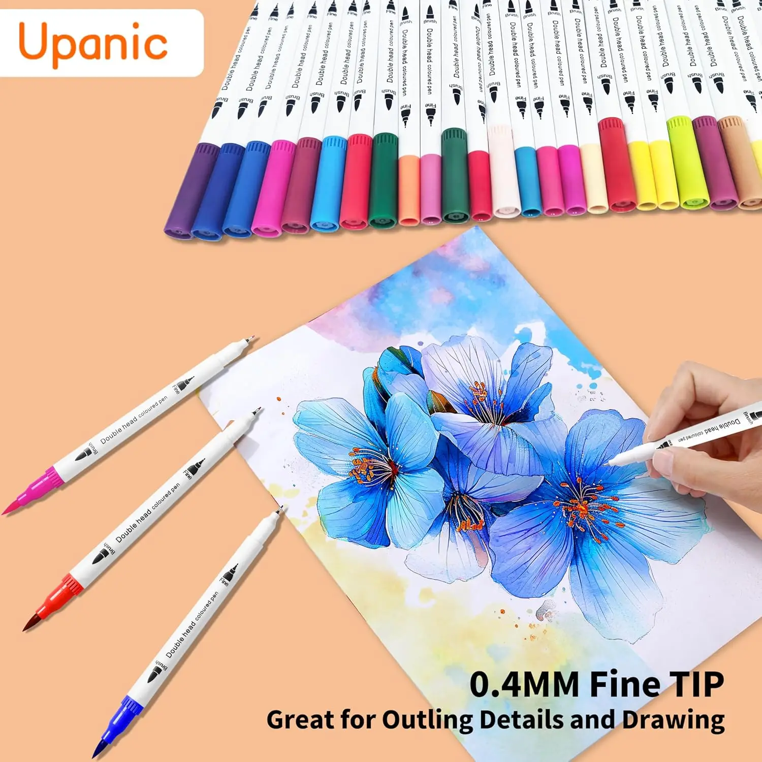 36 Pennarelli a Doppia Punta per Libri da Colorare per Adulti, Lettering e Disegno - Perfetti per Planner, Arte Doodle e Regali per Adolescenti