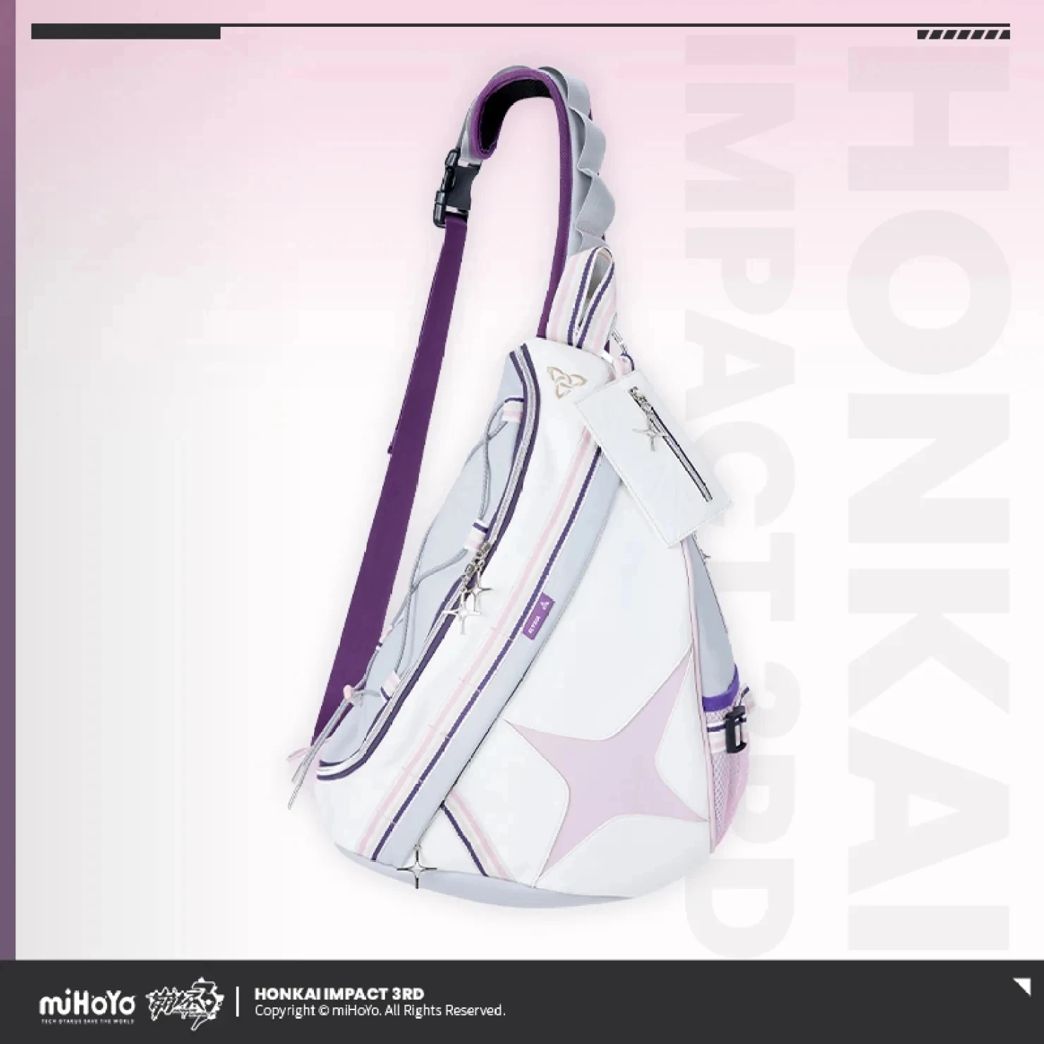 Game Honkai Impact 3 Cosplay Accessories Elysia HERRSCHER OF HUMAN:EGO Theme PU Crossbody Shoulder Bag Anime Couples Backpacks