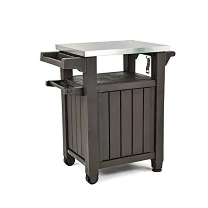Outdoor BBQ Food Cart for Outdoor Picnics and Outdoor BBQ Carts with Mobile BBQ Cart