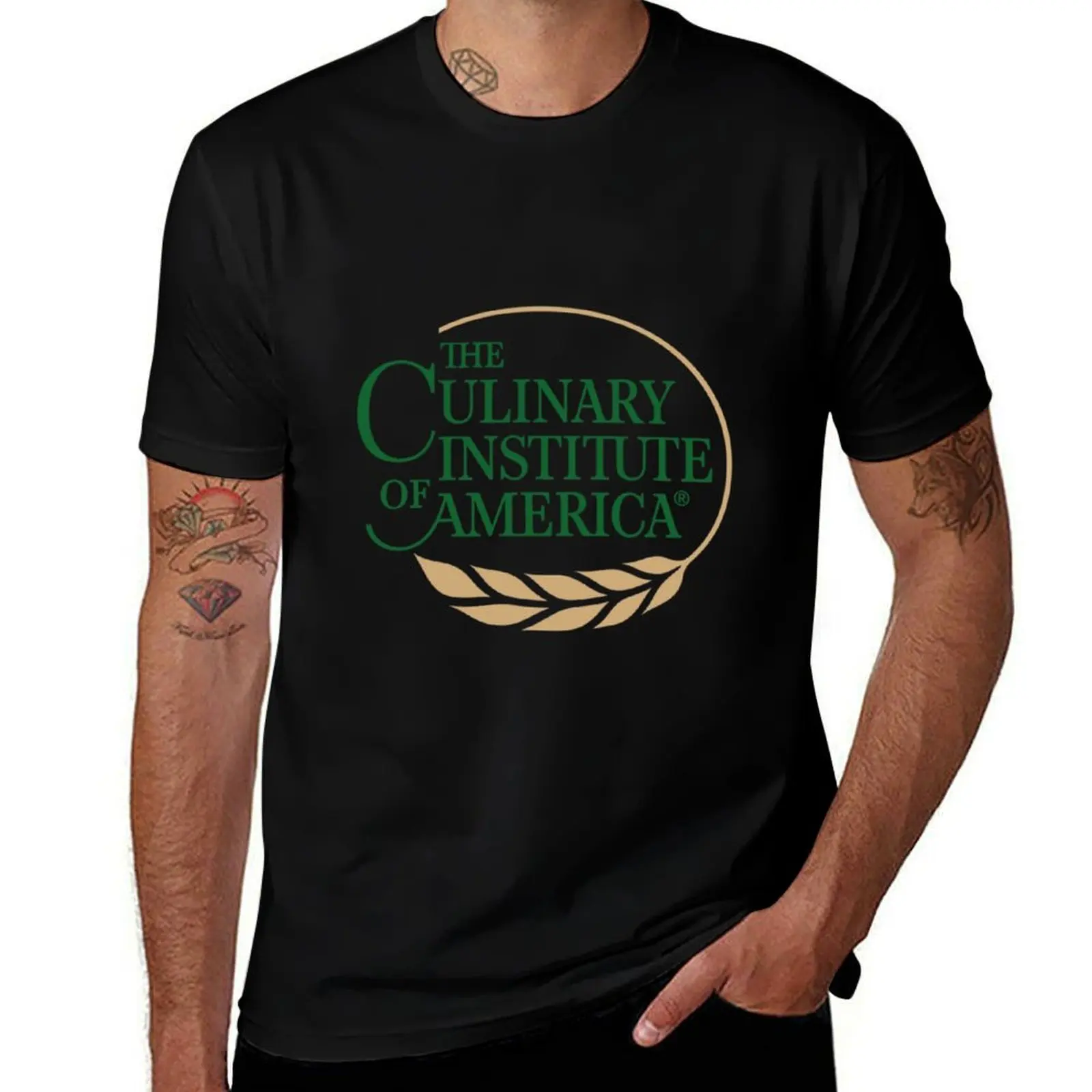 

CIA (The Culinary Institute of America) Футболка большого размера, мужские летние топы, летние однотонные белые футболки 2025, мужские
