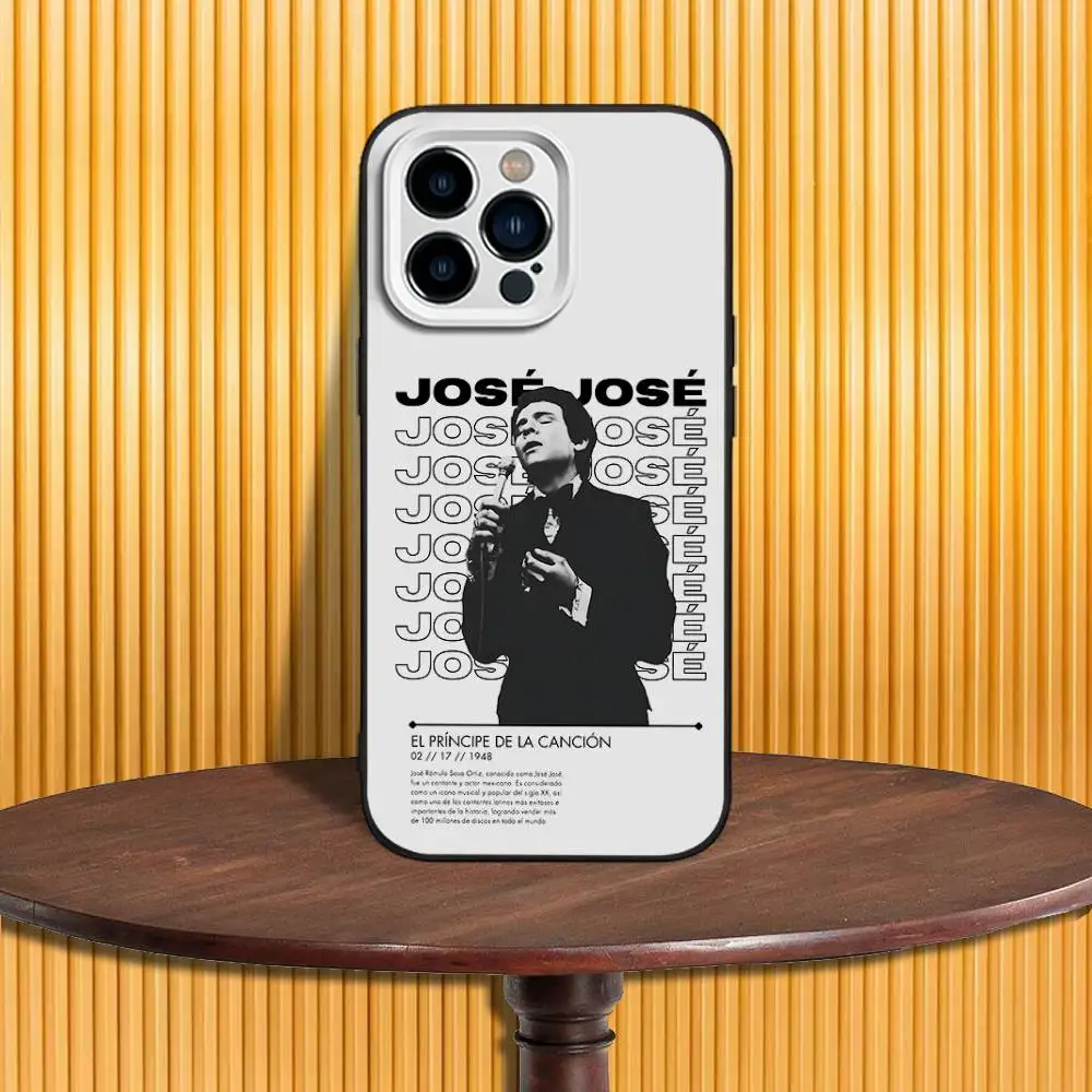 حافظة هاتف Jose Jose Mexico Singer لهاتف iPhone 17,16,15,14,13,12,11,Pro,Max,Plus,X,XS,SE4,E,Mini,Soft Black Case