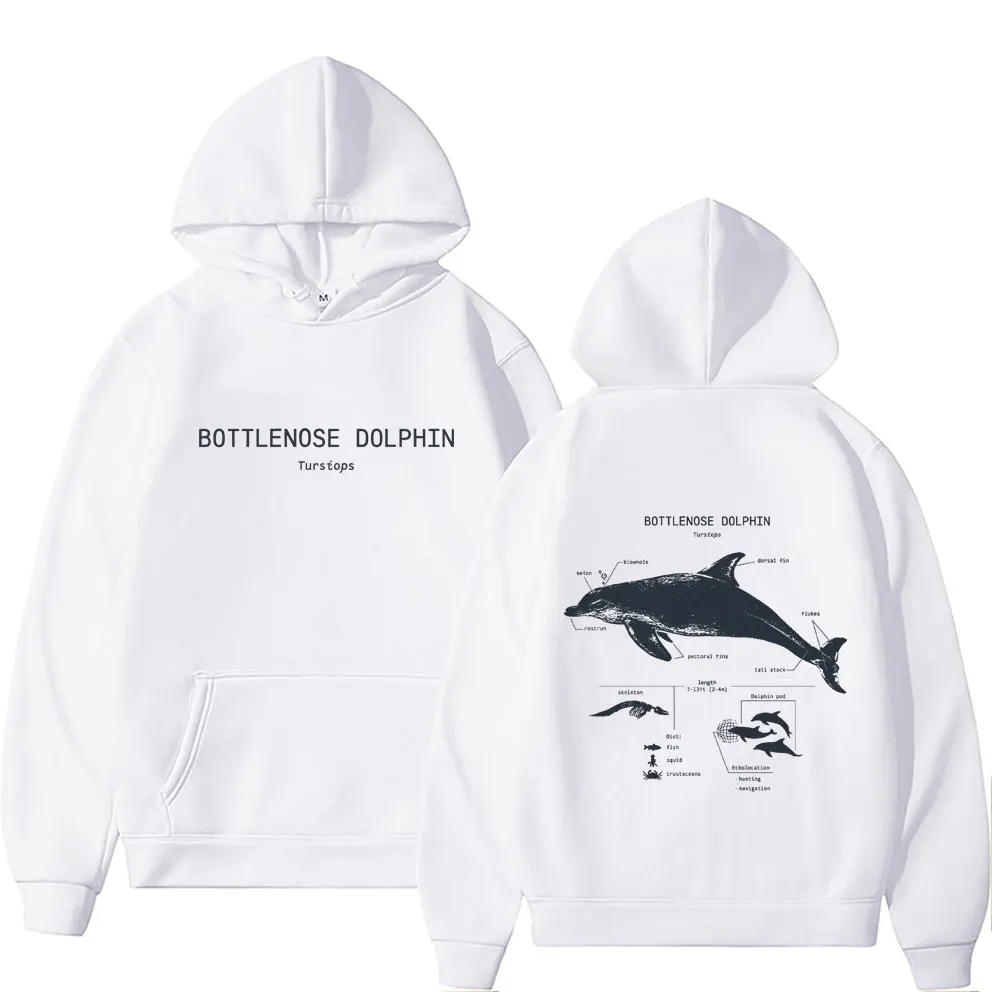

Funny Bottlenose Dolphin Anatomy Graphic Hoodie Men Women Casual Oversized Hooded Sportswear Men's Vintage Hoodies Streetwear