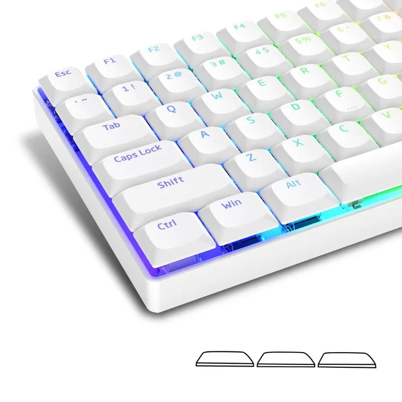 Slim JWA Profile Side Engraved PBT Keycaps Dye Sublimation Low Profile MX Stem, Keychron K1 K3, Fit 61/64/75/87/96/104 Layout