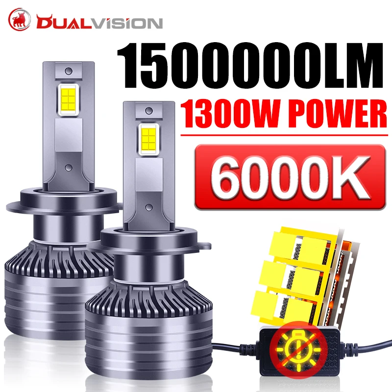 

1300W 1500000LM Super Bright H4 LED Headlight Bulb 5570 CSP H7 H1 H11 H8 H9 HB3 9005 HB4 9006 9012 HIR2 Canbus No Error Fog Lamp