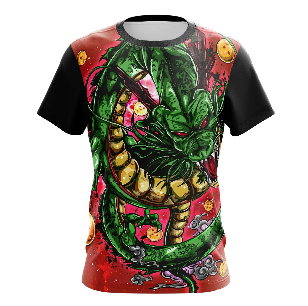 Hot Selling and Fashionable New Dragon Ball Shenlong 3D Printed Fast Drying Breathable Men's Casual Sports T-shirt in Large Size