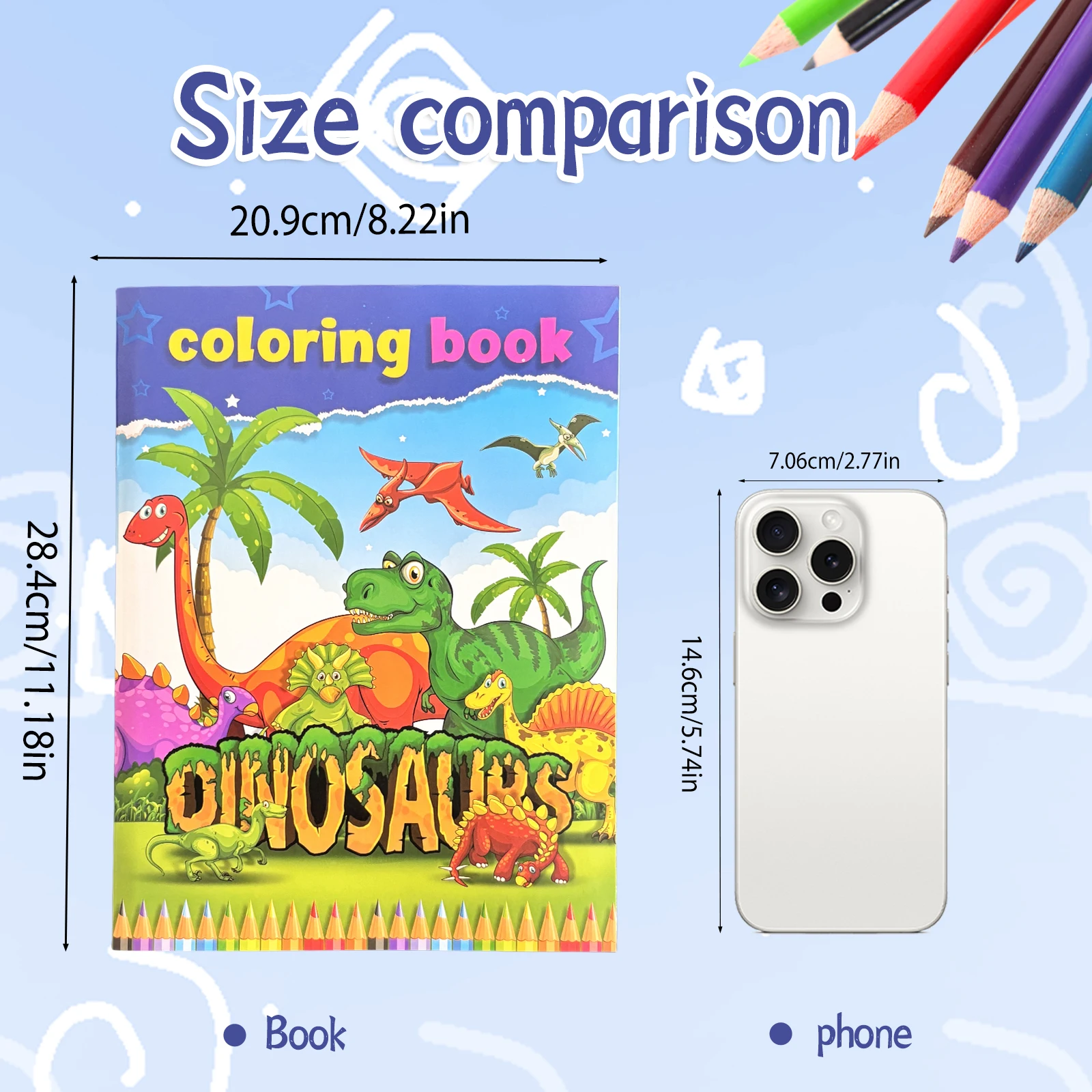 Kids Themed Coloring Book 4 Pcs/Set With Dinosaur Ocean Animal And Space Themes For Creative Art Expression And Fine Motor Skill