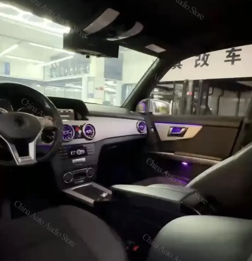 4D Rotating Tweeter Speaker 12 Colors for Mercedes Benz GLK 2013-2015 Car RGB LED Ambient Light 3D Treble Horn Refit