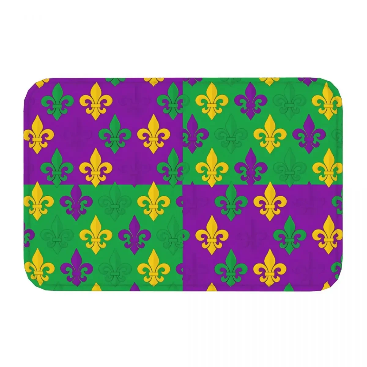 Fleur De Lys Bedroom Mat Mardi Gras Pattern Rug Home Doormat Living Room Carpet Balcony