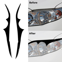 Glossy Black Headlight Eyelid Eyebrow Cover Trim For Toyota Corolla 2003 2004 2005 2006 2007 2008