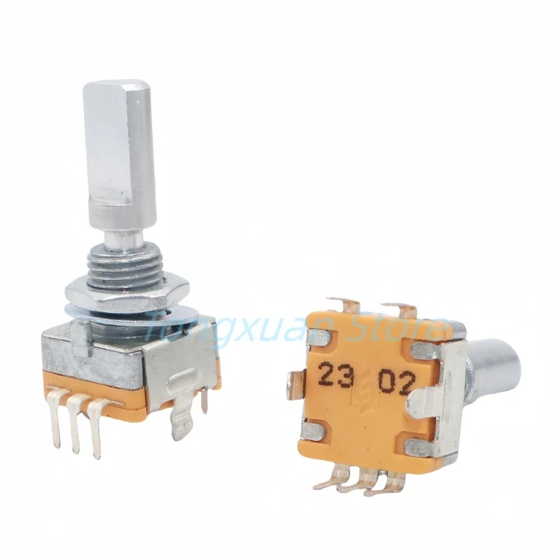 2pcs EC11 Rotary Encoder 360 Degree Code Switch 20 Pulse 20 Position With Push Button 5pins 21mm Plum Shaft