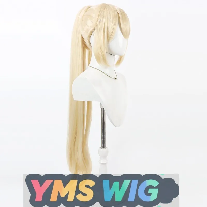 [YMS WIG] 승리의 여신: 니케 윈터 킬러 길티 코스프레 가발, 탈부착 가능한 포니테일