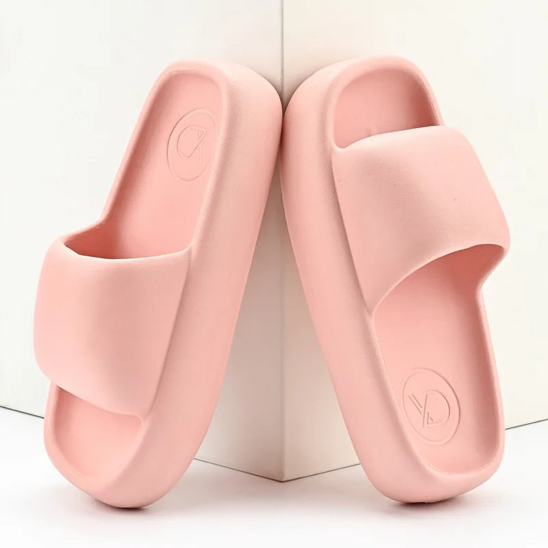 Women Slipper Pure Color Pink Black Spring And Summer 2023 New Brick Thick Sole Slipper Man Couple Outdoor EVA Sandals Home