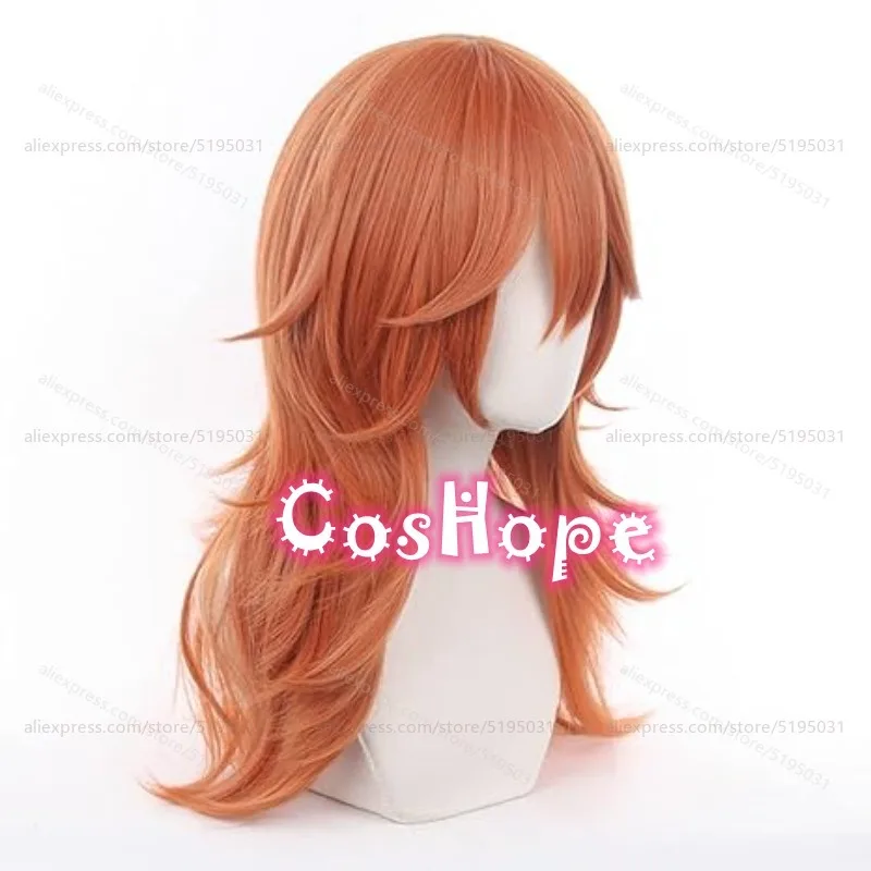 Parrucca cosplay Angel Devil Parrucca arancione lunga 60 cm Cosplay Parrucche cosplay anime Parrucche sintetiche resistenti al calore Capelli da festa per le donne