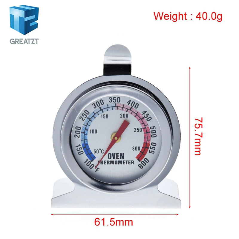 GREATZT Hot Sale Food Meat Temperature Stand Up Dial Oven Thermometer Stainless Steel Gauge Gage Kitchen Cooker Baking Supplies