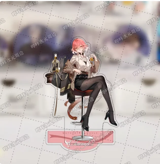 Japanese Anime Wuthering Waves Changli Jinhsi Acrylic Stand Figure Model Plate Cosplay Collection Desktop Decor Gifts BKCY