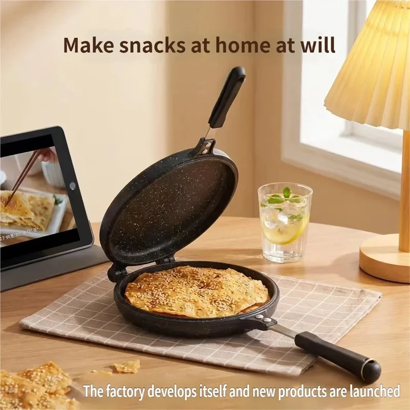 Round Shape Eggs Roll Maker Non-Stick Dual-Sided Waffle Cone Maker Easy To Clean Aluminum Alloy Grill Press Household Use